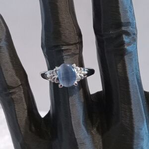 Silver Ring with Blue Stone